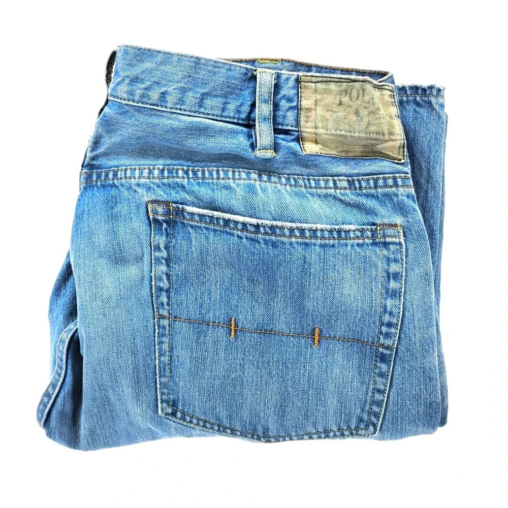 Polo Ralph Lauren Men's Vintage 67 Jeans 38x32 Blue Straight Fit Mexico